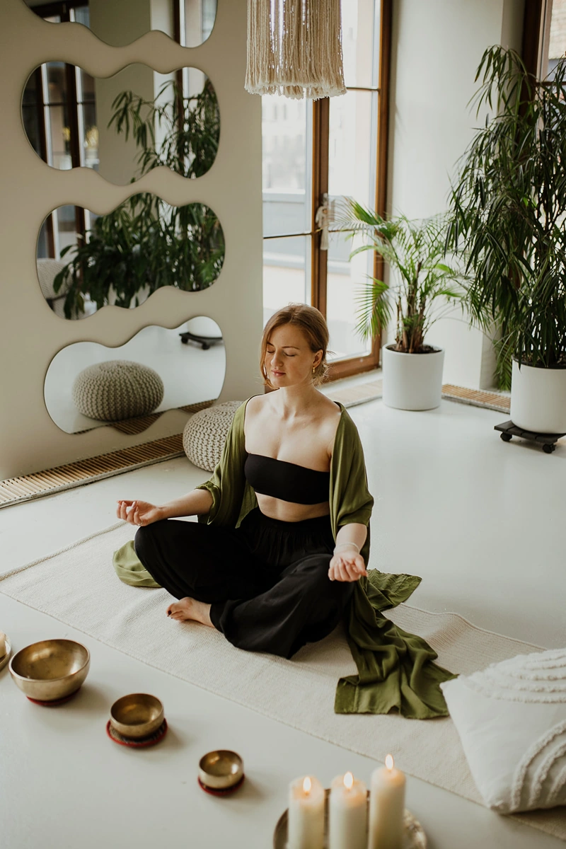 Victoria during meditation